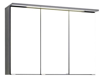 HELD Badkamer spiegelkast Bologna 3D (LED-inbouwlamp, Donkergrijs, Breedte: 90 cm)