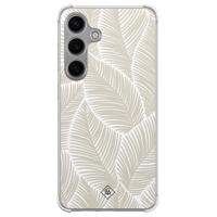 Samsung Galaxy S24 shockproof hoesje - Palmy leaves beige - thumbnail
