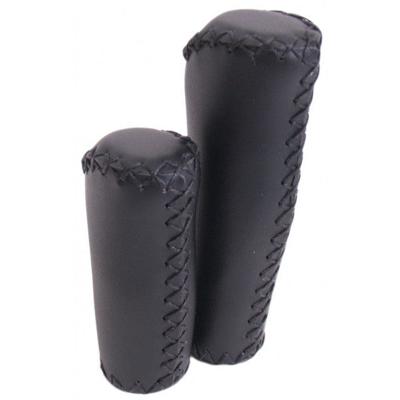 Edge De leather grip - ergonomisch lederen handvatset - 135mm/92mm - zwart