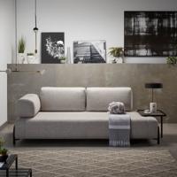 Kave Home 3-zits Bank 'Compo' Met Bijzettafel, kleur Beige - thumbnail