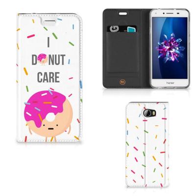 Huawei Y5 2 | Y6 Compact | Flip Style Cover | Donut Roze Huawei Y5 2 | Y6 Compact | Flip Style Cover | Donut Roze