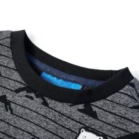 Kindertrui met heuvelprint 92 gemleerd marineblauw - thumbnail