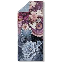 HIP Yoga, Reis- & Strandhanddoek "Mandala's en Bloemen" - Microvezel (75x180 cm) - thumbnail