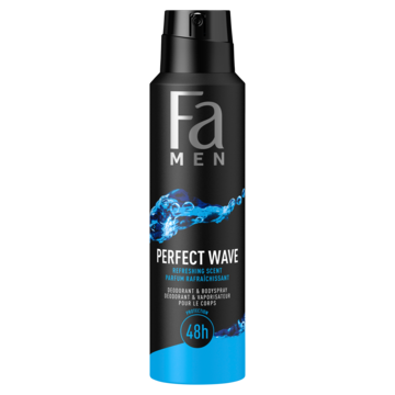 FA Deodorant spray men perfect wave 150 Milliliter FA Deodorant spray men perfect wave 150 Milliliter