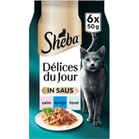 Sheba Kattenvoer Delices du Jour Vis Selectie in saus Natvoer 6 x 50 g bij Jumbo - thumbnail