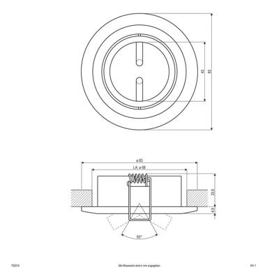 EVN 752010 752010 Inbouwring Halogeen Zonder 50 W RVS