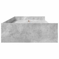 Opbergbedframe met hoofdeinde Beton Grijs 90 x 200 cm Bewerkt hout - thumbnail