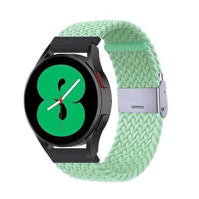 By Qubix - Compatible met Garmin Vivoactive 4 - Vivoactive 4L - Braided nylon bandje - Lichtgroen - Compatible Garmin bandje - Bandbreedte: 22mm