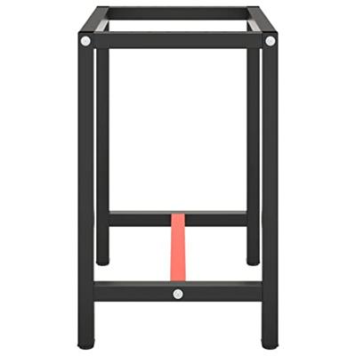 Werkbankframe 70x50x79 cm metaal matzwart en matrood Werkbankframe 70x50x79 cm metaal matzwart en matrood