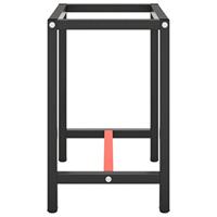Werkbankframe 70x50x79 cm metaal matzwart en matrood - thumbnail