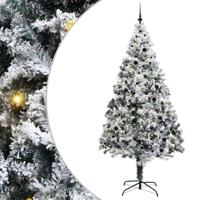 Kunstkerstboom met 300 LED Wit 240 cm PVC en Staal en Kunststof - thumbnail