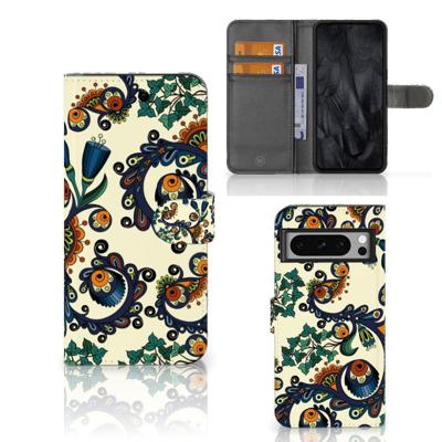 Wallet Case Google Pixel 8 Pro Barok Flower Wallet Case Google Pixel 8 Pro Barok Flower