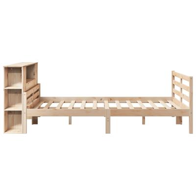 Bed met boekenkast zonder matras massief grenenhout 135x190 cm - thumbnail