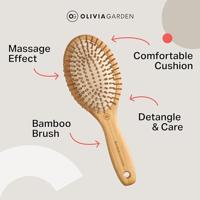Olivia Garden Bamboo Collection Massage Brush Medium Oval - thumbnail
