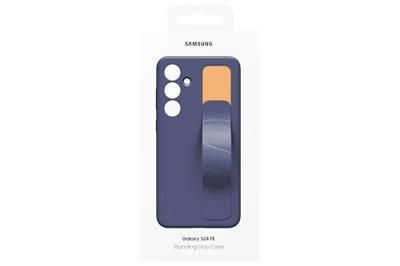Custodia in silicone con cinturino per Samsung Galaxy S24 FE blu scuro