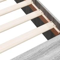Bedframe bewerkt hout grijs sonoma eikenkleurig 135x190 cm - thumbnail
