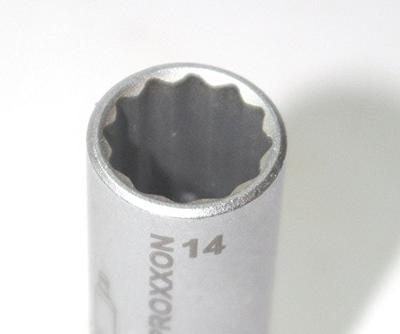 PROXXON bougie dopsleutel 3/8" candle insert 14 mm 64 mm long