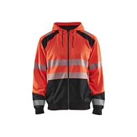 Blåkläder Hooded Sweatshirt High-Vis 35462528 | High-Vis Rood/Zwart | Maat XS - 7330509623381 - thumbnail