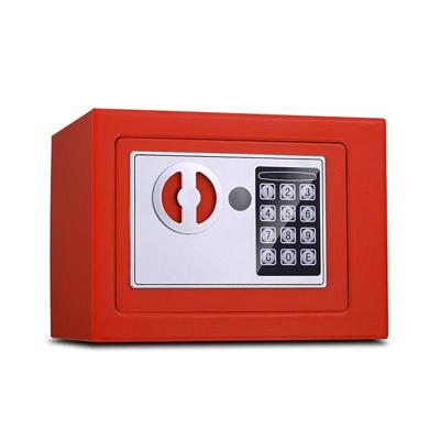 17E Home Mini elektronische beveiliging Lock box Wandkast veiligheid box zonder munt bediende functie (rood)