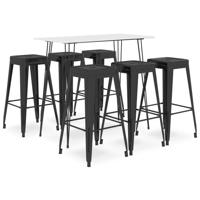 7-delige Barset wit en zwart - thumbnail
