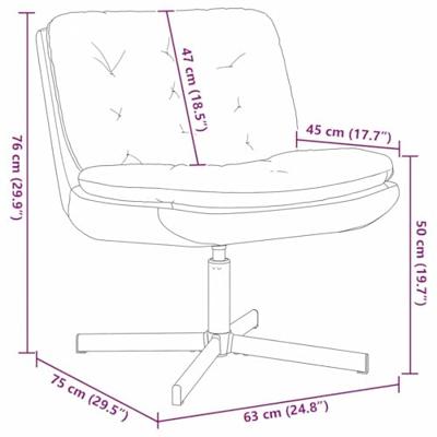 Draaibare Relaxstoel Donkergrijs 63 x 75 x 76 cm Fluweel