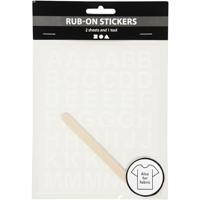Creativ Company Rub-on stickers letters en cijfers wit, 2 vellen - thumbnail