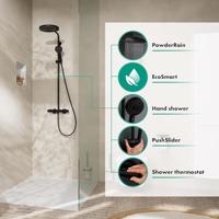 Hansgrohe Pulsify S Puro Showerpipe 260 1jet EcoSmart met thermostaat en handdouche 3jet, mat zwart - thumbnail