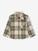 Babyhemd met lange mouwen kaki - thumbnail