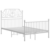 Bedframe metaal en multiplex wit 120x200 cm - thumbnail
