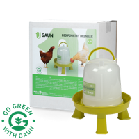 Pluimvee drinktoren 1,5 l Bio green lemon op pootjes - thumbnail