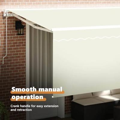 VidaXL Inklapbaar zonnescherm crème 350 x 200 cm