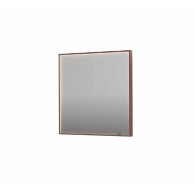 Spiegel INK SP19 80x4x80 cm incl. direct LED-Verlichting Rondom en Spiegelverwarming Geborsteld Koper