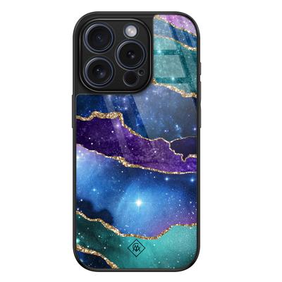 iPhone 15 Pro glazen hardcase - Space borders iPhone 15 Pro glazen hardcase - Space borders