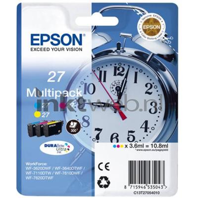 Epson C13T27054022 3.6ml 300pagina's Cyaan, Geel inktcartridge