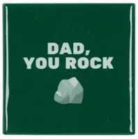 Daan Kromhout Design tegeltje keramiek dad you rock 10x10cm green - thumbnail