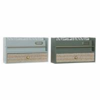 Multi-Functionele Organiser DKD Home Decor LD-181379 Groen Polypropyleen Hout MDF 30 x 9 x 17 cm (2 Stuks) - thumbnail