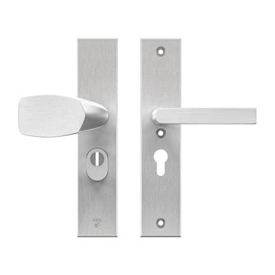 AXA AXA Edge Plus veiligheidsbeslag voordeur rechthoekig Wing knop/Blok-kruk PC55 met kerntrekbeveiliging SKG3 - aluminium