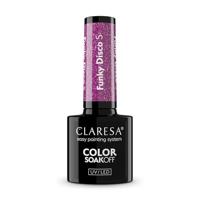 Claresa uv/led gellak 5ml funky disco 5 violet vinyl - thumbnail