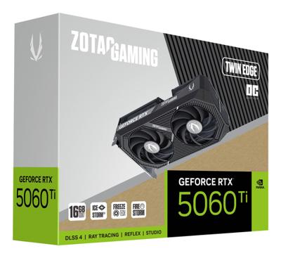 Videokaart Zotac ZT-B50620H-10M geforce rtx 5060 ti 16 GB - thumbnail