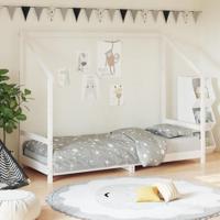 Kinderbedframe 80x200 cm massief grenenhout wit - thumbnail