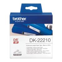 Continu Papier voor Printers Brother DK-22210 Wit 29 mm x 30,48 m Zwart Zwart/Wit (3 Stuks) - thumbnail