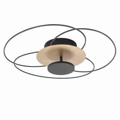 Highlight PlafondlampFiore zwart met goud - P6417.38