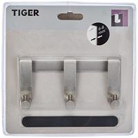 Tiger Handdoekhaak Rack Rhino Deurhangend 3 Haken RVS - thumbnail