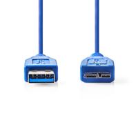 USB 3.0-Kabel | A Male - Micro-B Male | 1,0 m | Blauw - thumbnail