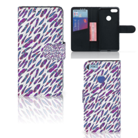 Motorola Moto E6 Play Telefoon Hoesje Feathers Color - thumbnail