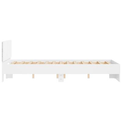 Bedframe met hoofdeinde en LED wit 120x190 cm