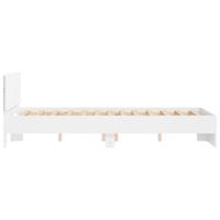 Bedframe met hoofdeinde en LED wit 120x190 cm - thumbnail