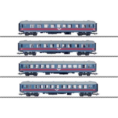 Märklin 43789 H0 4-delige set personenrijtuigen van de SJ Märklin 43789 H0 4-delige set personenrijtuigen van de SJ