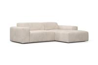 NADUVI Collection Nina Hoekbank Rechts - Velvet - Beige - thumbnail