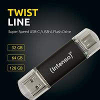 Intenso Twist Line USB-stick 32 GB Antraciet 3539480 USB-A, USB-C, USB-A 3.2 Gen 1 - thumbnail